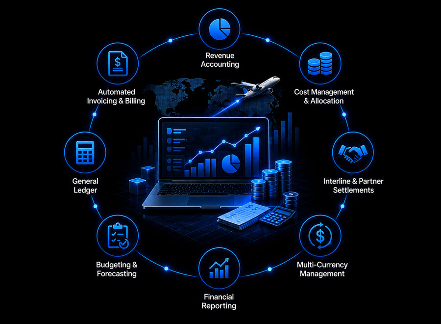 SkyTRAACS airline profitability analytics dashboard